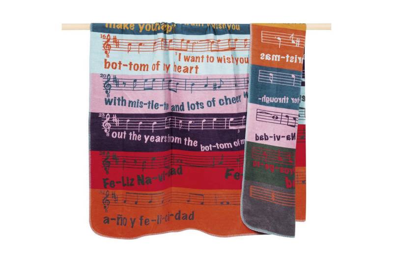 Wohndecke pad Feliz Decke 150x200, Multi, PAD, Kuscheldecke, Wohndecke, Weihnachtsdecke von PAD