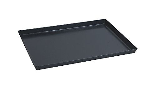 Paderno 41745-40 Rechteckiges Eisen-Backblech Schwarz - Backofen-Tablett Praktisches Antihaft-Backblech, Hohe Ränder, als Tablett Verwendbar, 40 x 30 cm, Höhe 3 cm von PADERNO