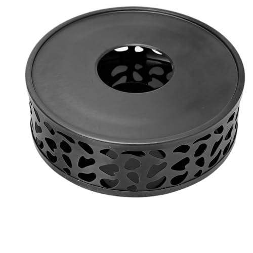 Beheizte Basis Stahl Heizung Tee Wärmer for Teekanne Halter Edelstahl Multifunktionale(Black) von PADGCNOR