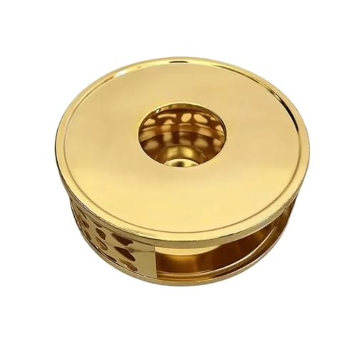 Edelstahl-Heizsockel, Teekannenständer, hohles Design, Kerzenwärmer, Zubehör for Teezeremonien, Wärmedämmwerkzeuge for Zuhause(Gold) von PADGCNOR