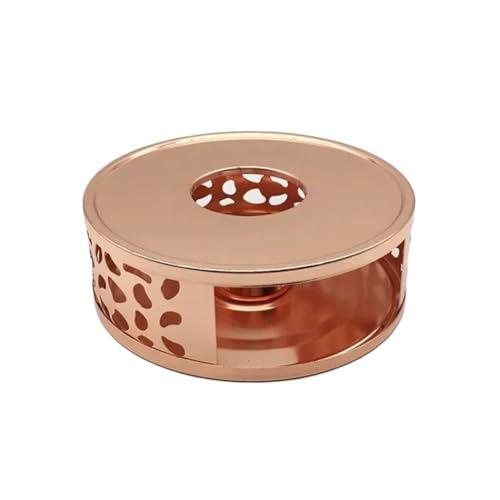 Edelstahl-Heizsockel, Teekannenständer, hohles Design, Kerzenwärmer, Zubehör for Teezeremonien, Wärmedämmwerkzeuge for Zuhause(Rose-Gold) von PADGCNOR