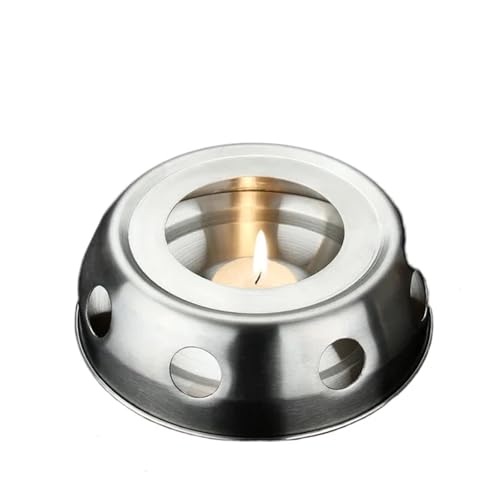 Edelstahl Teekanne Untersetzer Alkohol Kerze Heizung Kaffee Milch Warm Herd Tee-Set Teekanne Halter Regal Basis Teegeschirr Tee Maker von PADGCNOR