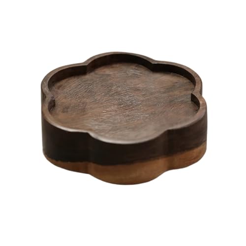 Handgefertigter Teekannenhalter aus Blackwood-Holz, Pflaumenblüte, Trockeneinweichplattform, kleine Teegeschirrstütze aus Massivholz, Geschirrzubehör(A-14.8X4CM) von PADGCNOR