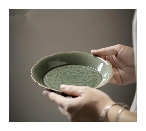 Handgemachter Teekannenhalter, Haushalts-Pfingstrosen-Topfhalter, traditioneller Trockenbrüh-Tisch-Teetablett, Obstteller, Teeservice, Geschenke(B 17.2X3.2CM) von PADGCNOR