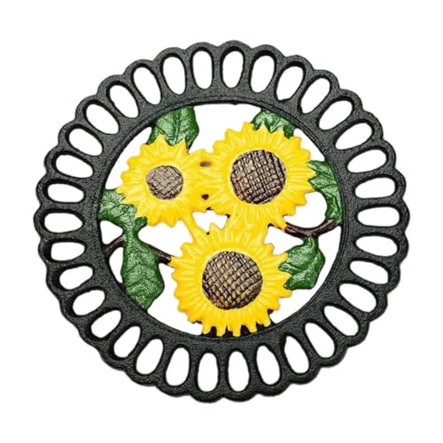 Heavy Duty Gusseisen Untersetzer Hot Pot Halter Pad for Teekanne Esstisch(Colro2) von PADGCNOR