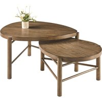 Padma House Massivholz Nesting Couchtisch 2er Set, Satztische 2er Set für Wohnzimmer Schlafzimmer, Moderne Stapelbare Beistelltische mit Holzrahmen Padma House Massivholz Nesting Couchtisch 2er Set, Satztische 2er Set für Wohnzimmer Schlafzimmer, Moderne Stapelbare Beistelltische mit Holzrahmen von PADMA HOUSE