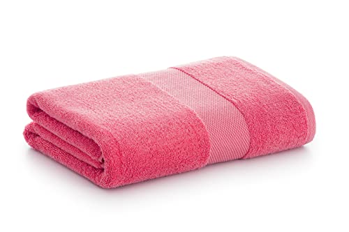 PADUANA | Packung mit 2 Badetüchern, 100 x 150 cm, Fuchsia, 100% gekämmte Baumwolle, weich, schnell und maximale Saugfähigkeit – erhältlich als Badetuch, Waschbecken, Duschtuch und Badetuch von PADUANA