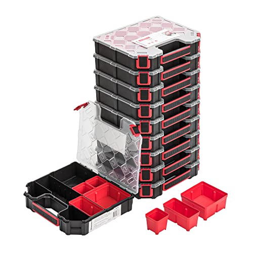10x Modulierter Sortimentskasten Kleinteilemagazin – 243 x 284 x 60 mm - Sortierkasten mit Transparent Deckel Sortierkoffer Werkzeugbox Sortimentskoffer 10x Modulierter Sortimentskasten Kleinteilemagazin – 243 x 284 x 60 mm - Sortierkasten mit Transparent Deckel Sortierkoffer Werkzeugbox Sortimentskoffer von PAFEN