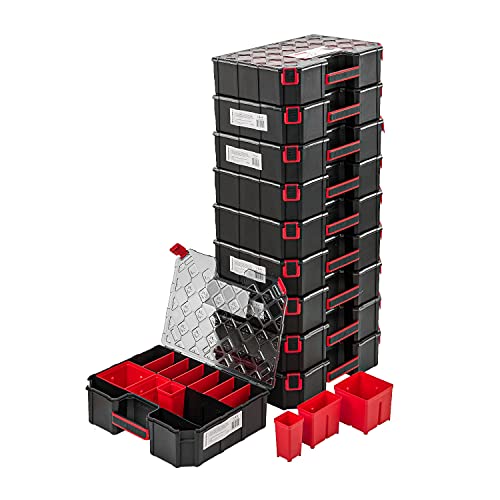 10x Sortimentskasten XXL Kleinteilemagazin mit Transparent Deckel Sortierkasten Sortierkoffer Werkzeugbox Sortimentskoffer Kasten mit herausnehmbaren Fächern 10x Sortimentskasten XXL Kleinteilemagazin mit Transparent Deckel Sortierkasten Sortierkoffer Werkzeugbox Sortimentskoffer Kasten mit herausnehmbaren Fächern von PAFEN