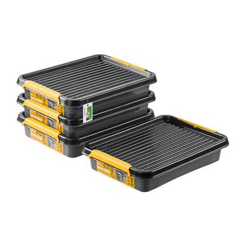 4x Robuster Aufbewahrungsbox 6L mit Deckel - 39 x 29 x 8 cm - Behälter für besondere Aufgaben Aufbewahrungsbehälter Boxen Aufbewahrung Stapelboxen mit Verschlussclips Kunststoffbehälter 4x Robuster Aufbewahrungsbox 6L mit Deckel - 39 x 29 x 8 cm - Behälter für besondere Aufgaben Aufbewahrungsbehälter Boxen Aufbewahrung Stapelboxen mit Verschlussclips Kunststoffbehälter von PAFEN