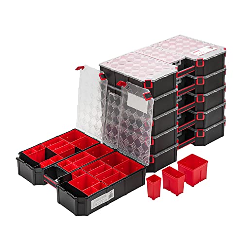 6x Modulierter Sortimentskasten XXL – 390 x 577 x 105 mm - Kleinteilemagazin Sortierkasten mit Transparent Deckel Sortierkoffer Werkzeugbox Sortimentskoffer Kasten mit herausnehmbaren Fächern 6x Modulierter Sortimentskasten XXL – 390 x 577 x 105 mm - Kleinteilemagazin Sortierkasten mit Transparent Deckel Sortierkoffer Werkzeugbox Sortimentskoffer Kasten mit herausnehmbaren Fächern von PAFEN
