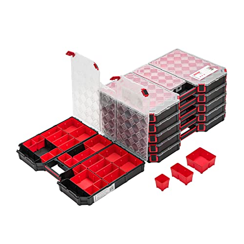 6x Modulierter Sortimentskasten XXL – 390 x 577 x 60 mm - Kleinteilemagazin Sortierkasten mit Transparent Deckel Sortierkoffer Werkzeugbox Sortimentskoffer Kasten mit herausnehmbaren Fächern 6x Modulierter Sortimentskasten XXL – 390 x 577 x 60 mm - Kleinteilemagazin Sortierkasten mit Transparent Deckel Sortierkoffer Werkzeugbox Sortimentskoffer Kasten mit herausnehmbaren Fächern von PAFEN