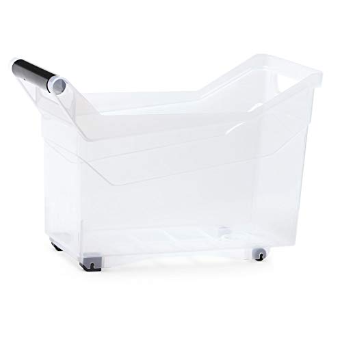 Aufbewahrungsbox Griff Kunststoff Aufbewahrungsbehälter Kunststoffbehälter NUK3H Basket Transparent von PAFEN