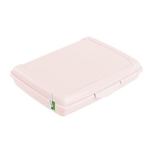 Brotdose Lunchbox Erwachsene Kinder 0,5l - 170 x 130 x 30 mm - BPA Frei Vesperbox Frühstücksbox Brotbox, Rosa von PAFEN