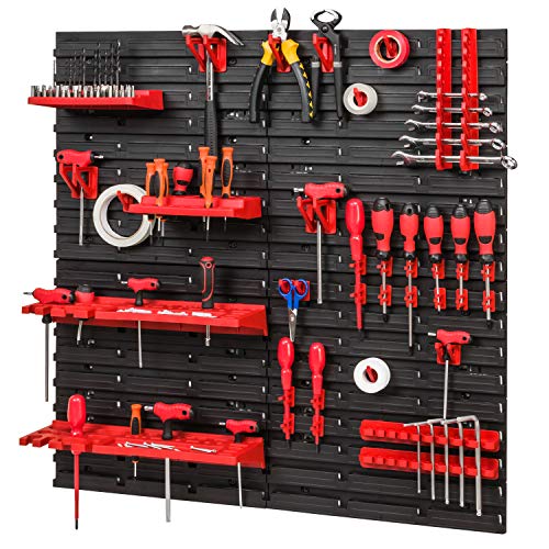 PAFEN Lagersystem 772x780mm Stapelboxen Wandregal Schüttenregal 16 Halterungen, 4 x Fächer von PAFEN