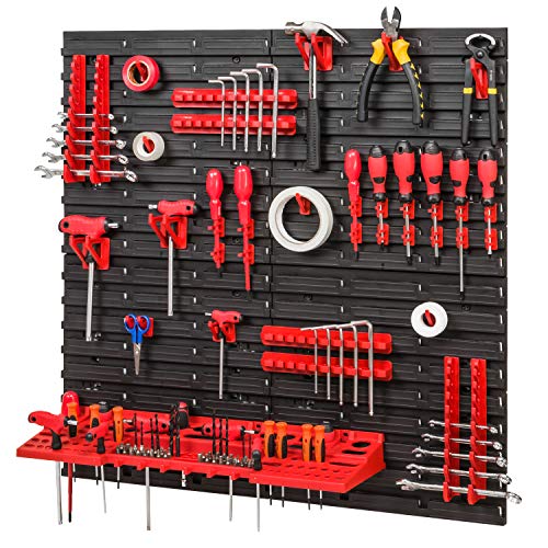 PAFEN Lagersystem 772x780mm Stapelboxen Wandregal Schüttenregal 20 Halterungen, 1 x Fach von PAFEN