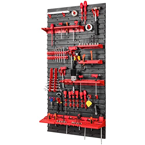 PAFEN Lagersystem Werkzeugwand 576 x 1170 – Set Werkzeughalter mit Wandregal - Werkstattregal Werkstattwand von PAFEN