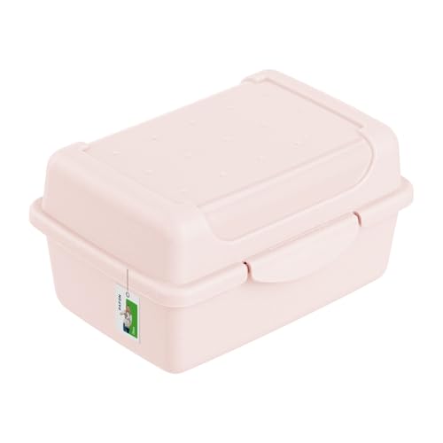 Lunchbox Erwachsene Kinder 0,35l - 110 x 75 x 60 mm - BPA Frei Vesperbox Frühstücksbox, Rosa von PAFEN
