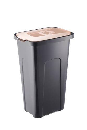 PAFEN Großer Mülleimer 30l mit Deckel – Abfallbehälter 550 x 275 x 370mm - Abfalleimer für Trennen Abfalltonne Mülltrennung Abfallsammler, Braun PAFEN Großer Mülleimer 30l mit Deckel – Abfallbehälter 550 x 275 x 370mm - Abfalleimer für Trennen Abfalltonne Mülltrennung Abfallsammler, Braun von PAFEN