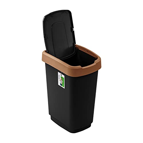 PAFEN Mülleimer Mülltrennung 25L - 33 x 25,5 x 47cm - Abfallbehälter Mülltonne mit Spezialklappe Abfalleimer Abfalltonne Behälter für Recycling von PAFEN