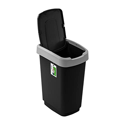 PAFEN Mülleimer Mülltrennung 25L - 33 x 25,5 x 47cm - Abfallbehälter Mülltonne mit Spezialklappe Abfalleimer Abfalltonne Behälter für Recycling von PAFEN