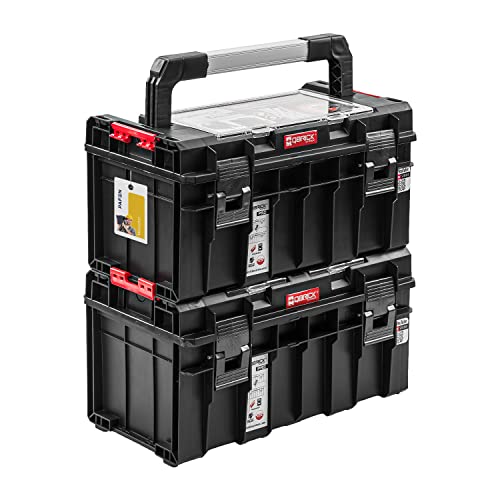Premium Werkzeugkasten – 2er SET Werkzeugkoffer 45 x 26 x 23,5cm - Werkzeugbox mit starkem Verschluss leer Werkzeugkiste Premium Werkzeugkasten – 2er SET Werkzeugkoffer 45 x 26 x 23,5cm - Werkzeugbox mit starkem Verschluss leer Werkzeugkiste von PAFEN