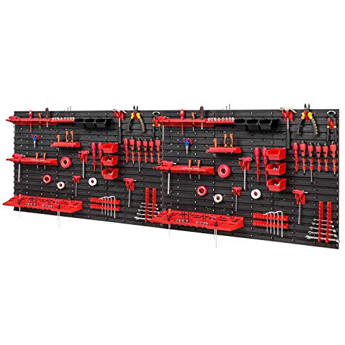 PAFEN Werkzeugwand -2316 x 780 mm - Set 76 Werkzeughaltern mit Lochwand Lagersystem Warkzeuglochwand Wandregal Werkstattregal von PAFEN