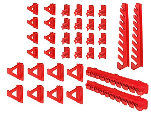 Werkzeugwand Halterung – 36 tlg. Werkzeughalter für Werkzeugtafel - Haken Set Werkstatt Werkzeuglochwand Lagersystem von PAFEN