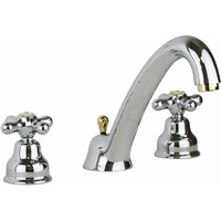 3-Loch-Wasserhahn mit hohem Auslauf in der Farbe Chrom-Gold Paffoni Iris IRV055CO Chrom-Gold - Iris 3-Loch-Wasserhahn mit hohem Auslauf in der Farbe Chrom-Gold Paffoni Iris IRV055CO Chrom-Gold - Iris von PAFFONI