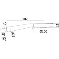 Luna Dusche ZDOC118CR Verchromt - Messing - Paffoni von PAFFONI