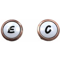 Paffoni - Paar kupferfarbene Warm-Kalt-Ersatzplatten für Iris-Viola-Griff ZPLA001RM Kupfer von PAFFONI