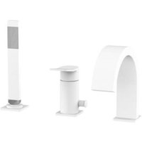 Paffoni - Mattweiße 3-Loch-Wannenbatterie mit Wasserfallauslauf tilt TI040BO weiß matt Paffoni - Mattweiße 3-Loch-Wannenbatterie mit Wasserfallauslauf tilt TI040BO weiß matt von PAFFONI