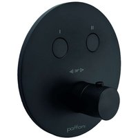 Paffoni - Thermostat-Außenteil für Einbaudusche mit 2 Funktionen in Mattschwarz Compact Box CPT018NO matt-schwarz von PAFFONI