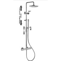 Thermostatische Duschsäule mit Duschkopf Ø300 mm Paffoni ZCOL646KLIQCR Chrom - Termostatico - Chrom von PAFFONI