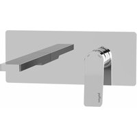 Wand-Waschtischmischer mit Edelstahlplatte, Auslauf 15 cm Paffoni tilt TI104CR Chrom - 150mm von PAFFONI