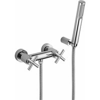 Zweigriff-Dusche-Mischbatterie Paffoni Quattro QTV168DCR Chrom - Mit Duschset Zweigriff-Dusche-Mischbatterie Paffoni Quattro QTV168DCR Chrom - Mit Duschset von PAFFONI
