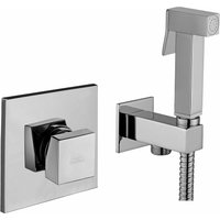 Quadratisches Bidet-Set komplett mit Schlauch und Halterung mit Wasseranschluss Paffoni KITDUP112CR Chrom - Chrom von PAFFONI