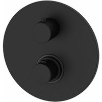 Light - Thermostat-Duscharmatur-Unterputz, mit Einbaukörper, 3 Ausgänge, Schwarz matt LIQ019NO - Paffoni von PAFFONI