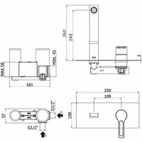 Unterputz-Waschtischbatterie Serie Ringo RIN106NO Messing - Mattschwarz - Paffoni von PAFFONI