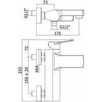 Wannenbatterie mit Umsteller Serie Paffoni Tilt TI023NO Messing - Mattschwarz von PAFFONI