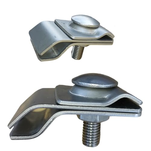 PAG Turbo GmbH® - Blitzschutz Blitzableiter Dachrinnenhalter für Blitzschutzanlagen Aufnahme Rundleitung 8-10mm (Dachrinnenklemme Edelstahl V2A) Art. Nr. BS10 von PAG Turbo GmbH