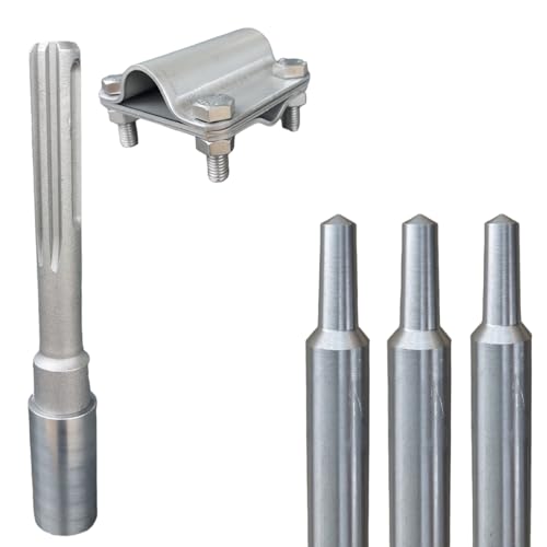 Firma PAG Turbo GmbH® - Tiefenerder Staberder für Blitzschutz Erdung Photofoltaik Ø 20mm V4A Edelstahl optional Kreuzverbinder, Schlagkopf SDS Max oder SDS Hex (3m SET Ø 20mm V4A) von PAG Turbo GmbH