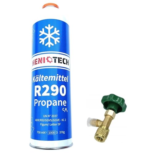 PAG Turbo GmbH® - Kältemittel R290-370G / 750ml Propan Einwegdose mit Eckventil von PAG Turbo GmbH