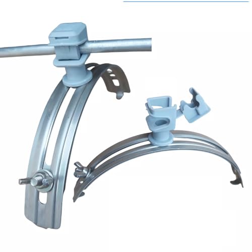 PAG Turbo GmbH® - Blitzschutz Blitzableiter Material, Tiefenerder, Φ8 Aluminium Draht, Halter, Klemmen, Verbinder und viel mehr (Firstziegelhalter Edelstahl - grau) von PAG Turbo GmbH