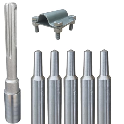 PAG Turbo GmbH® - Blitzschutz Blitzableiter Material Tiefenerder feuerverzinkt oder aus Edelstahl (5m SET Φ20mm 4VA Tiefenerder) von PAG Turbo GmbH