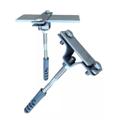 PAG Turbo GmbH® - Blitzschutz Blitzableiter Material Tiefenerder feuerverzinkt oder aus Edelstahl (Erdungsbandhalter mit Dübel Edelstahl) von PAG Turbo GmbH