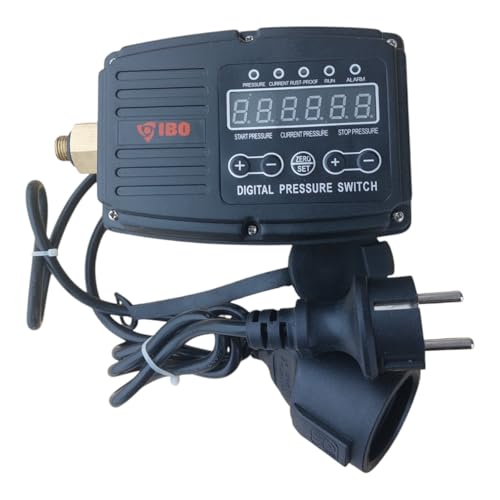 PAG Turbo GmbH® - Druckschalter Steuerung für Hauswasserwerk Gartenpumpe mechanisch oder elektronisch mit Trockenlaufschutz (Digital m. Trockenlaufschutz) von PAG Turbo GmbH
