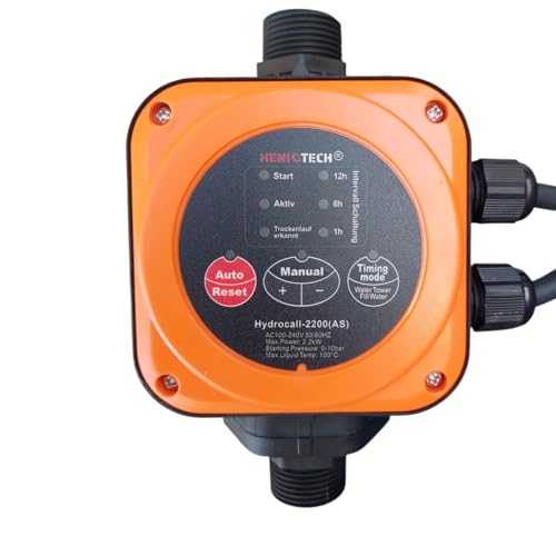 PAG Turbo GmbH® - Intelligente Pumpensteuerung Hydrocall 2200 (AS) für Gartenpumpen/Tiefbrunnenpumpen bis 2,2kW - 230V Inkl. Trockenlaufschutz und Zeitsteuerung von PAG Turbo GmbH