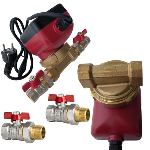 PAG Turbo GmbH® - Zirkulationspumpe CPE 15-15 + 2 Stück Kugelventile 1/2" Umwälzpumpe Trinkwasserpumpe Brauchwasserpumpe (CPE 15-15 + Ventile) von PAG Turbo GmbH