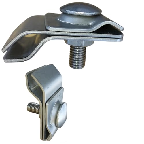 PAG Turbo GmbH® - Blitzschutz Blitzableiter Material, Tiefenerder, Φ8 Aluminium Draht, Halter, Klemmen, Verbinder (Dachrinnenklemme Edelstahl) Art. Nr. BS10 von PAG Turbo GmbH